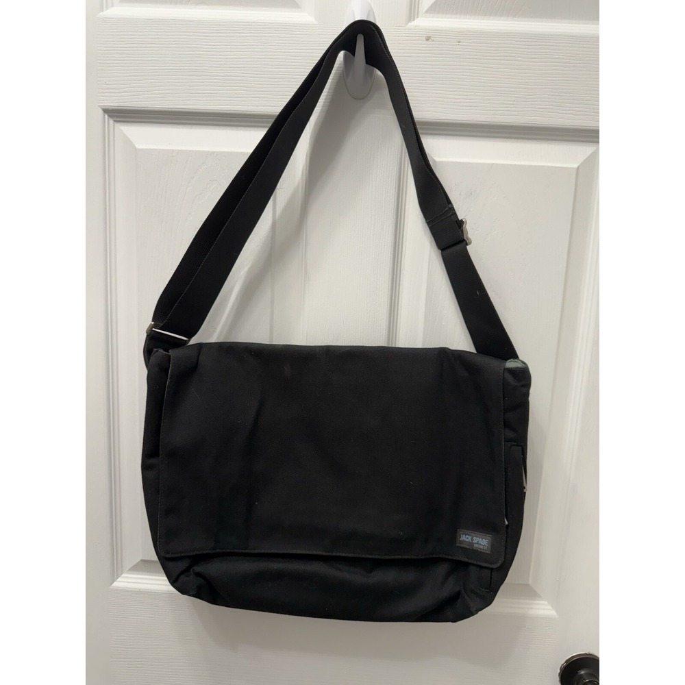 Jack Spade Mens Flap Closure ‎ Messenger/ Laptop Shoulder Handbag Black